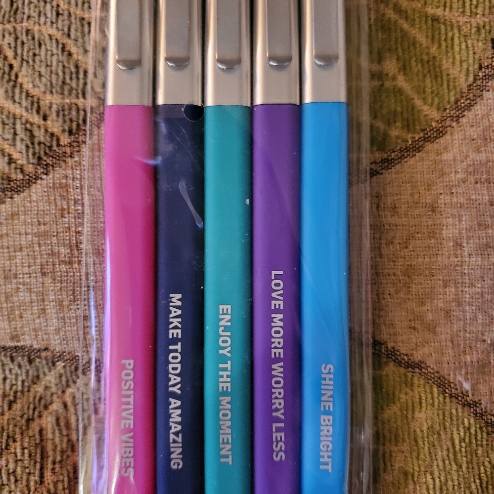 Black ink pens.